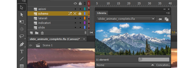 Uno slideshow HTML5 con Adobe Animate (seconda parte)